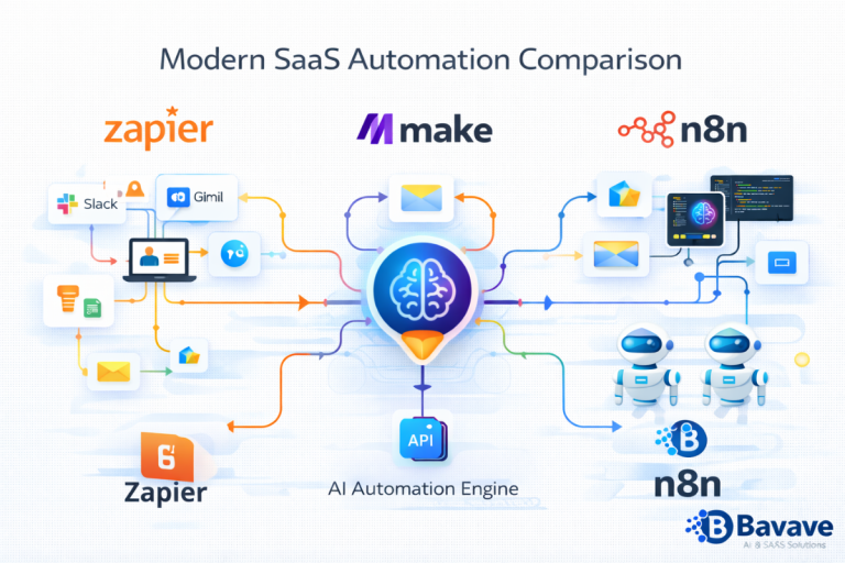 Zapier vs Make vs n8n automation platform comparison for AI workflow automation